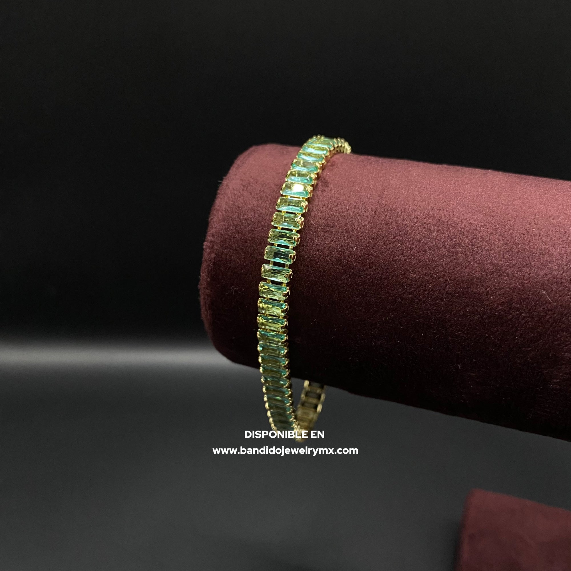 Baguette Jade Oro Laminado 18k