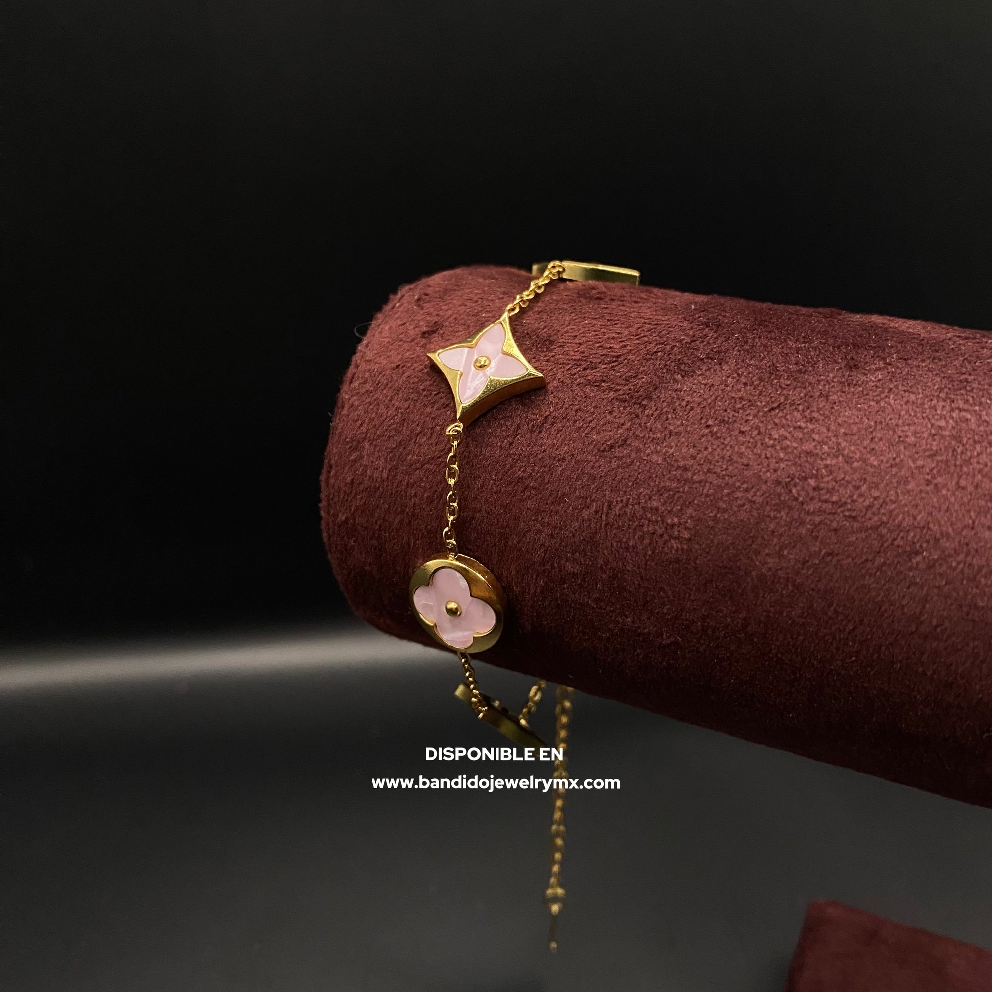 VC Lv Rosa Pastel Oro Laminado 18k