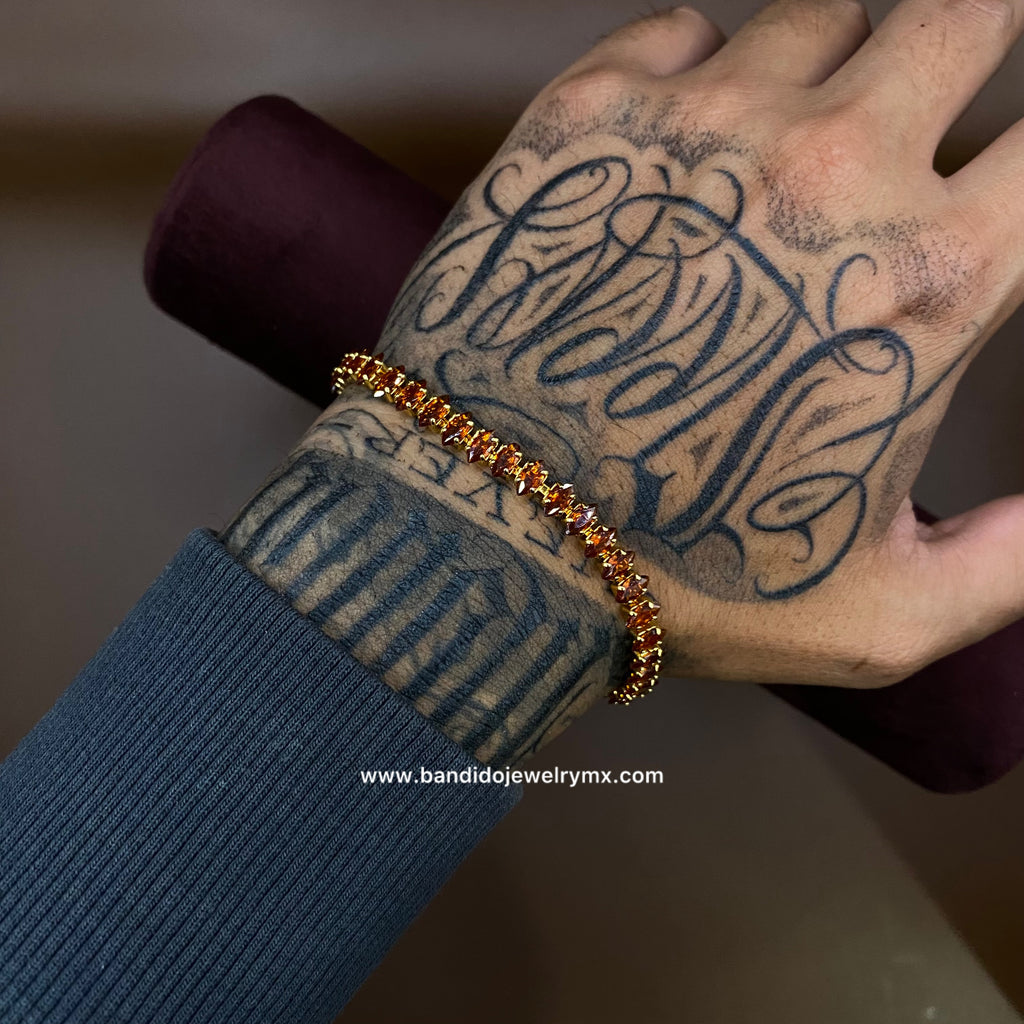 Diamante Naranja Oro Laminado 18k