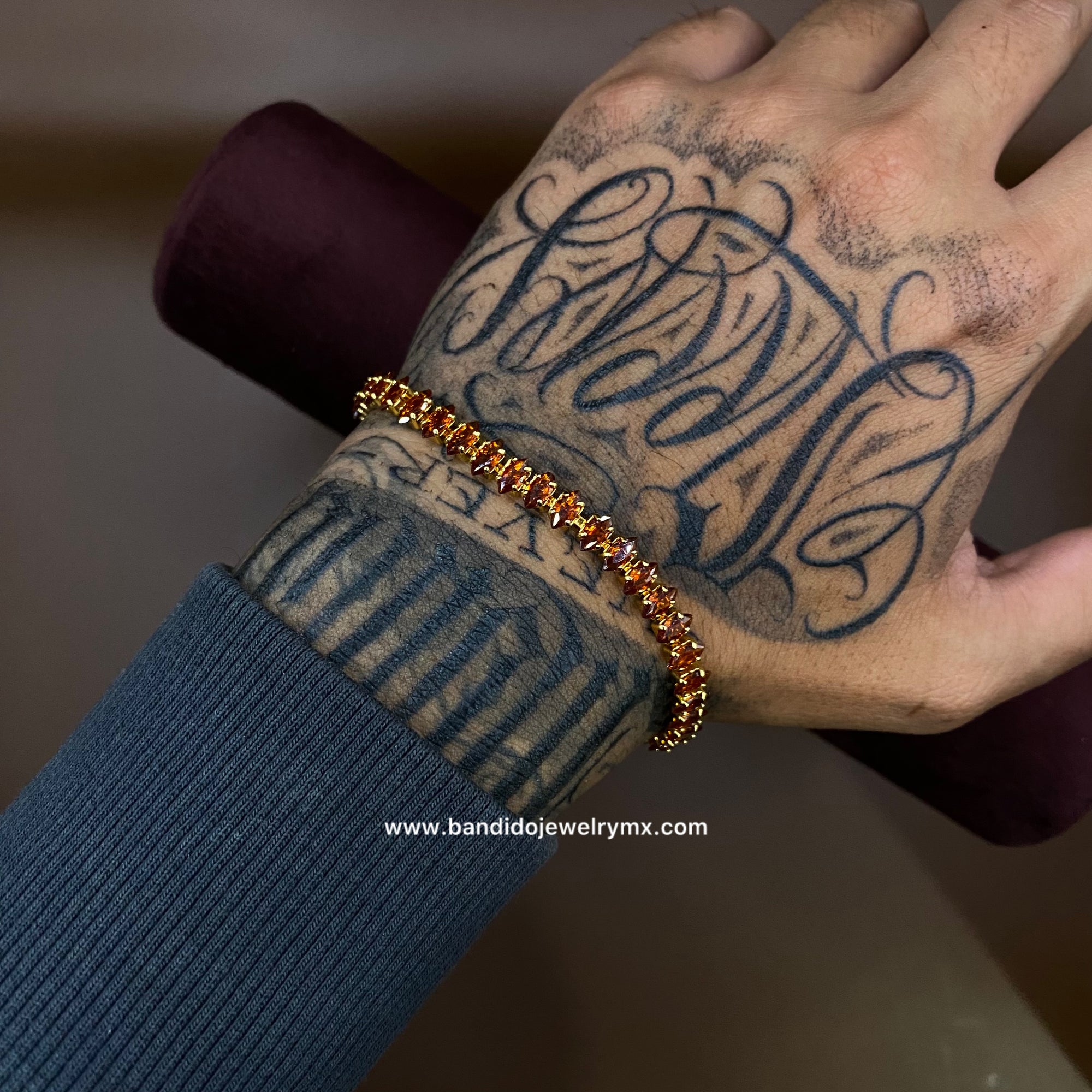 Diamante Naranja Oro Laminado 18k