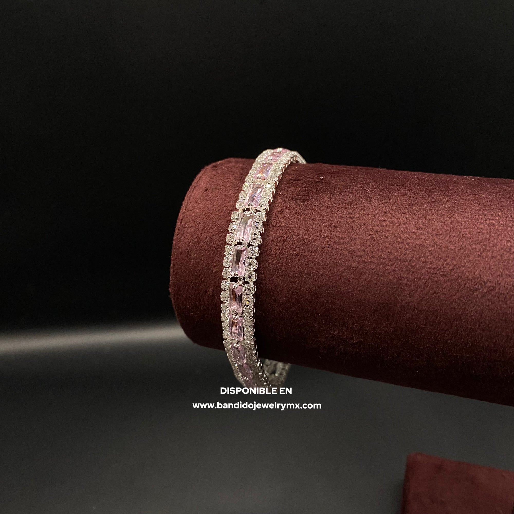 Baguette Rosa Chapado Plata Ice