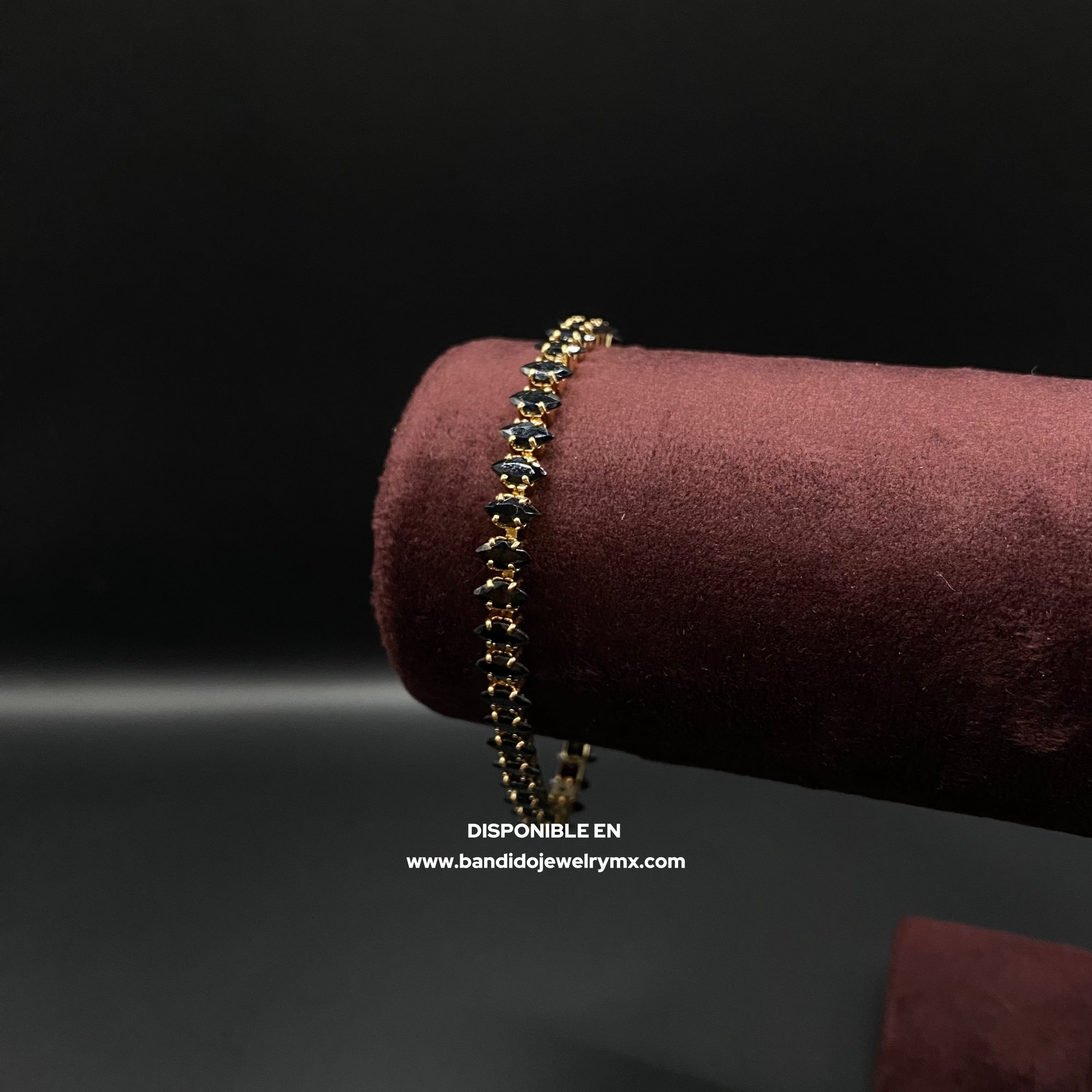 Diamante Negro Oro Laminado 18k