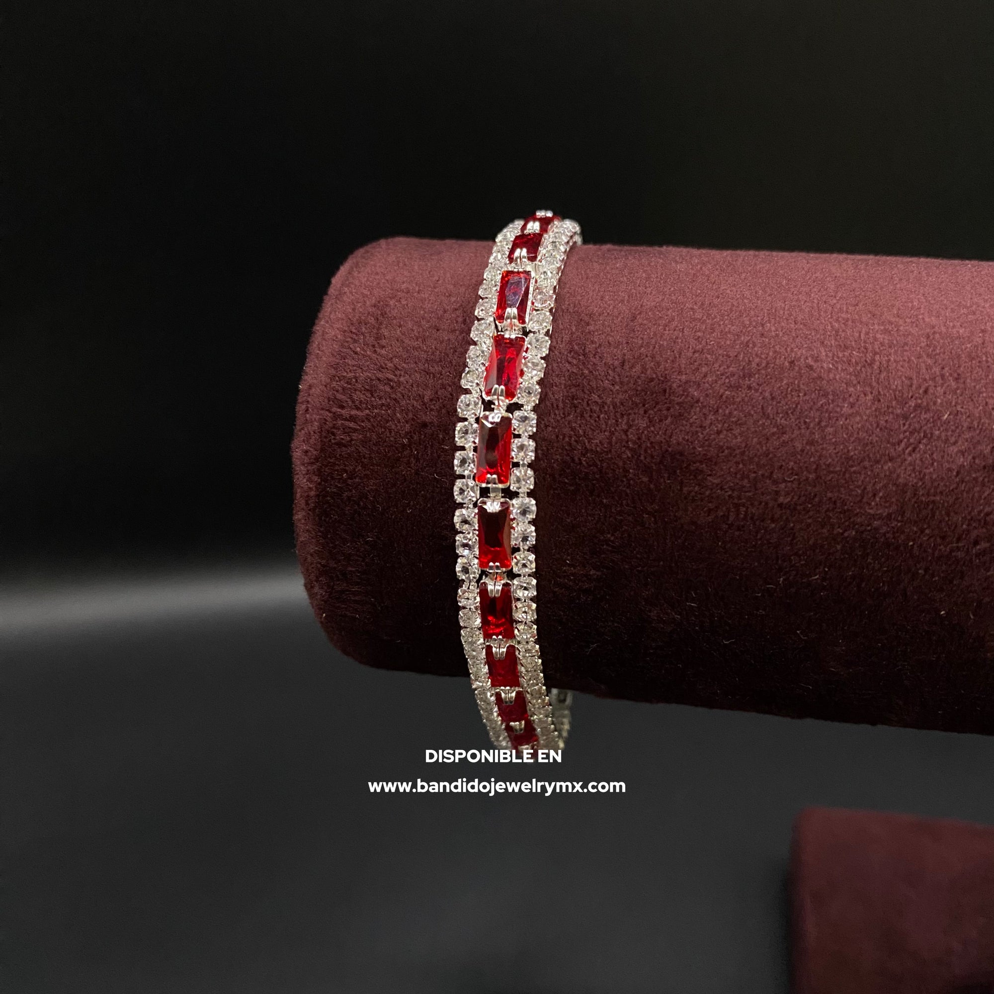 Baguette Rojo Chapado Plata Ice