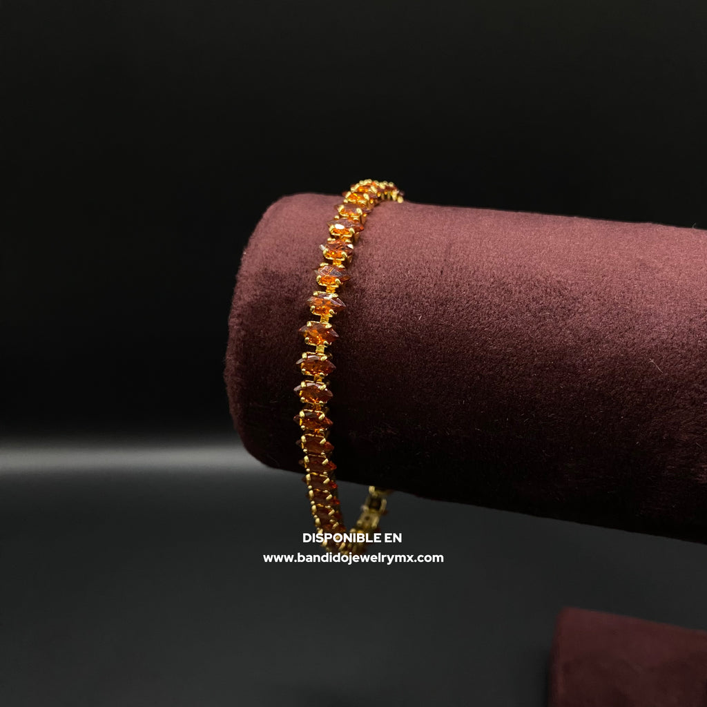 Diamante Naranja Oro Laminado 18k