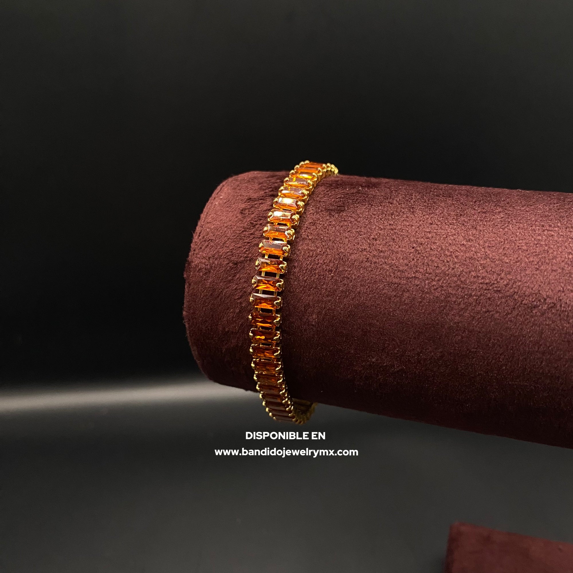 Baguette Naranja Oro Laminado 18k