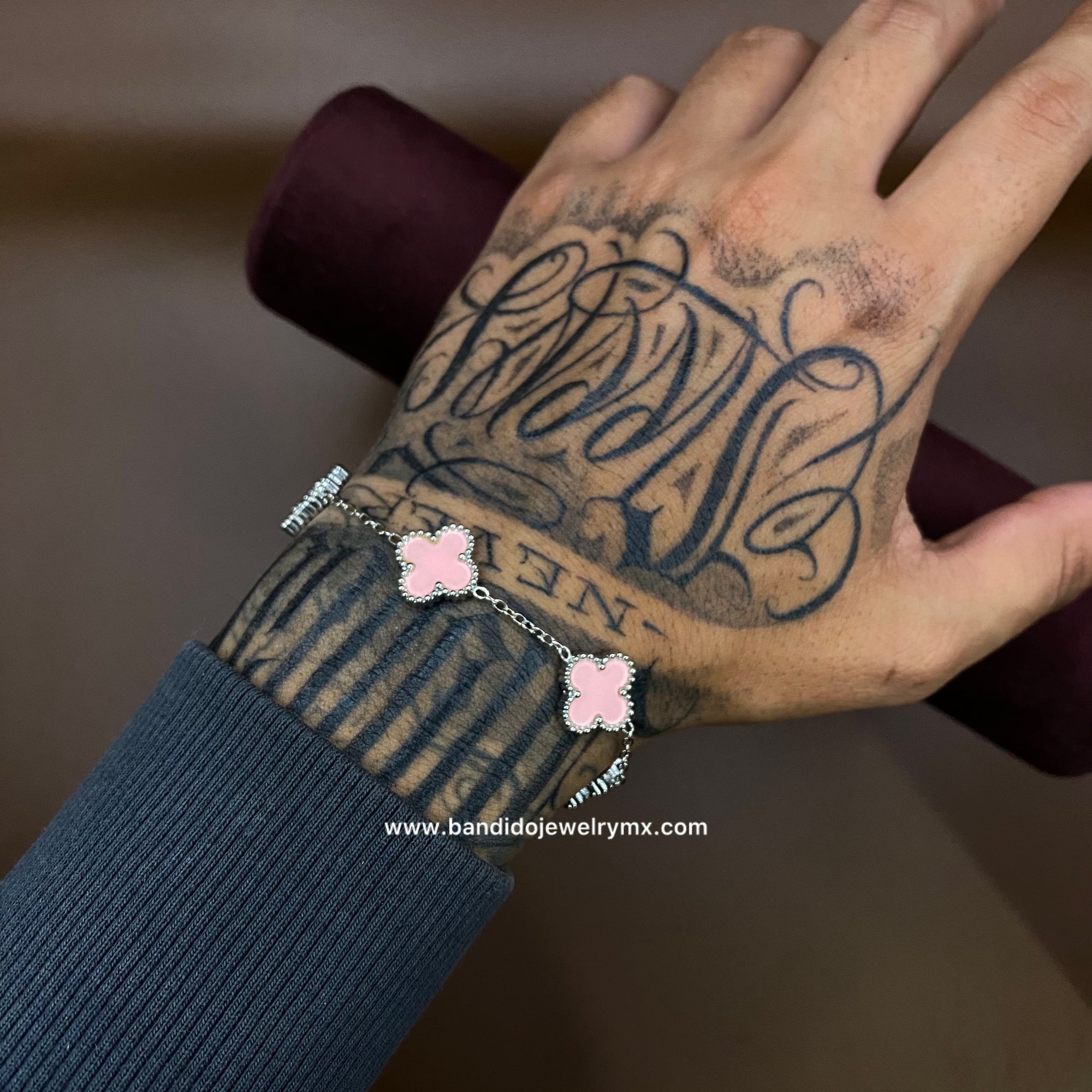 VC Rosa Pastel Chapado en Plata