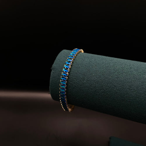 Baguette Turquesa Oro Laminado 18k