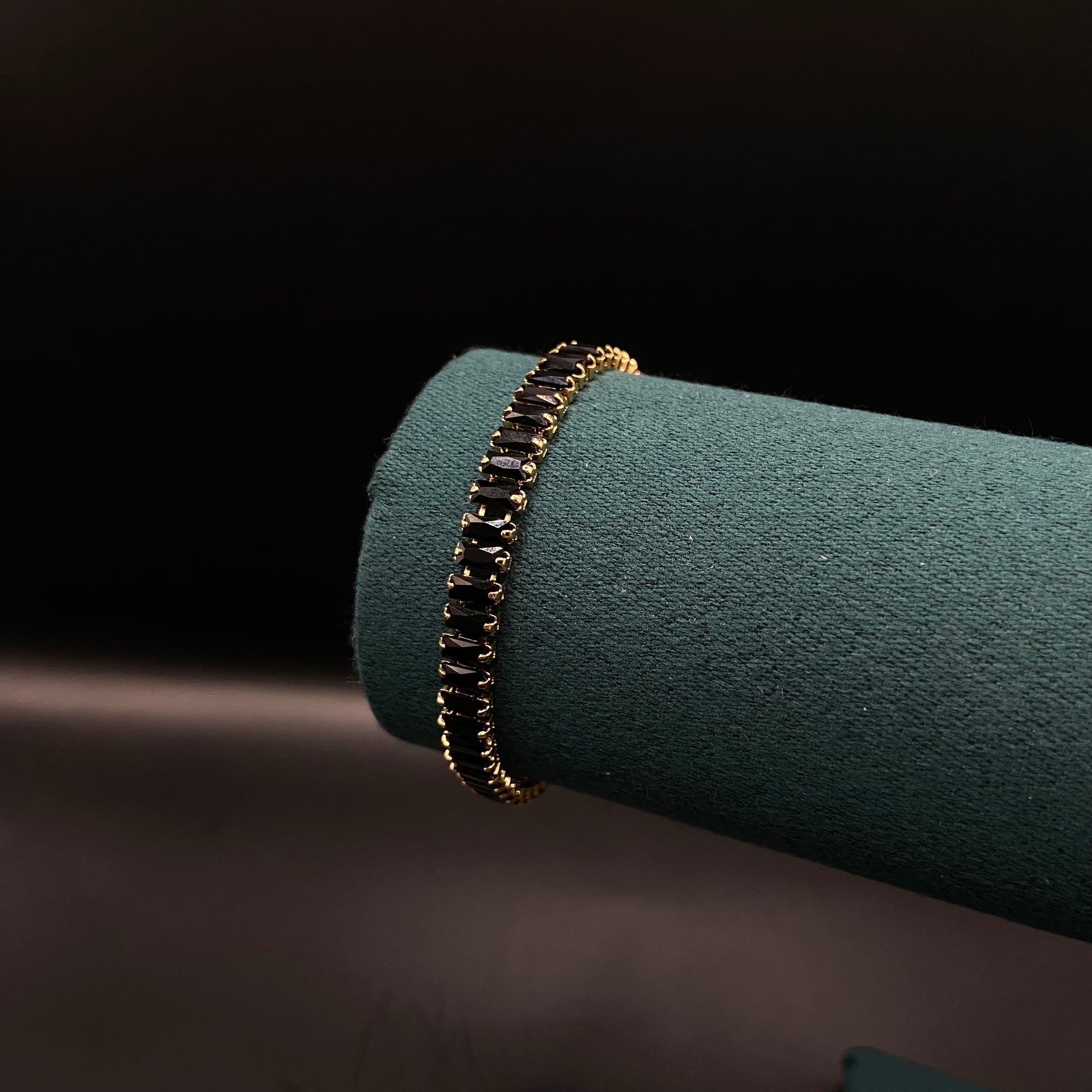 Baguette Black Oro Laminado 18k