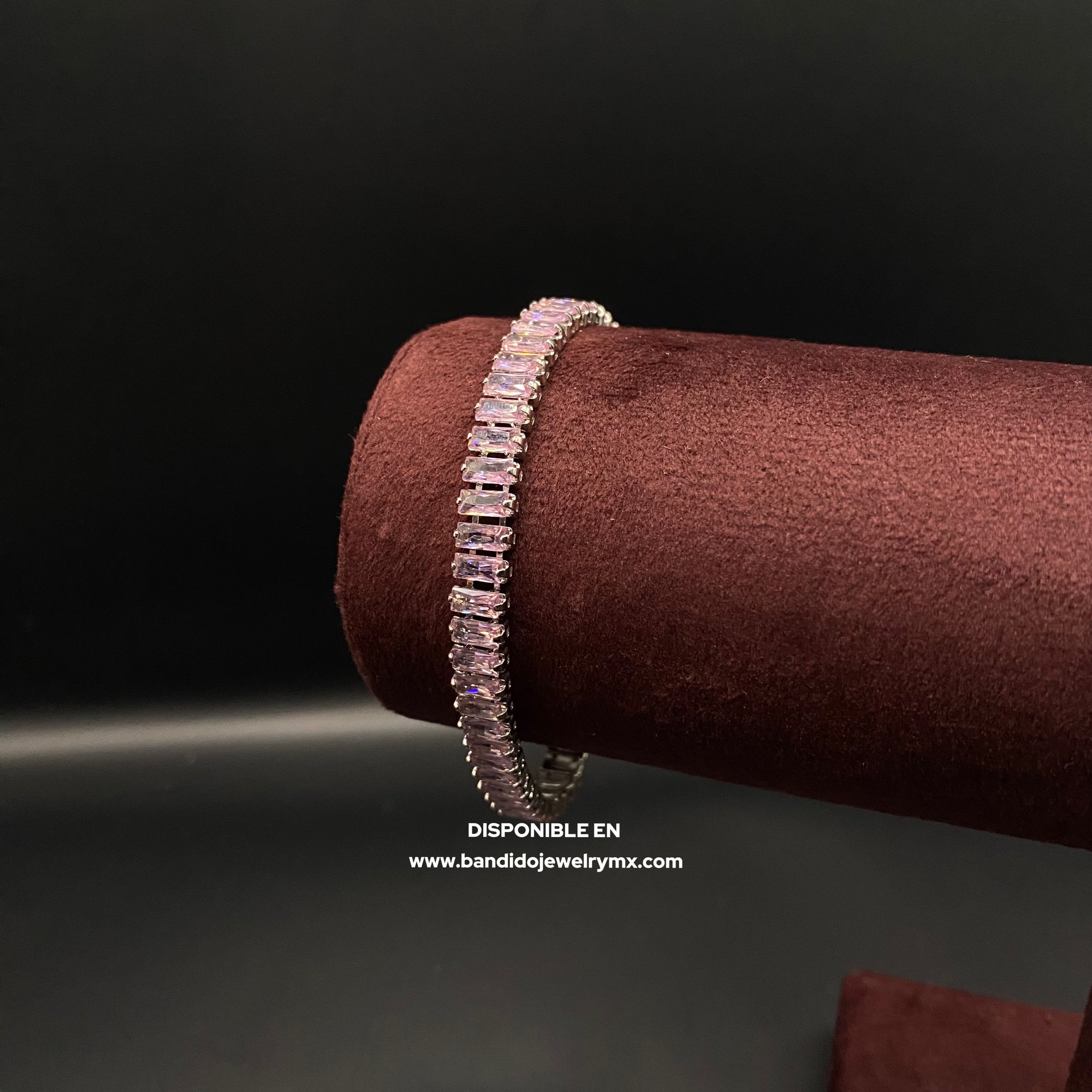 Baguette Rosa Oro Laminado 18k